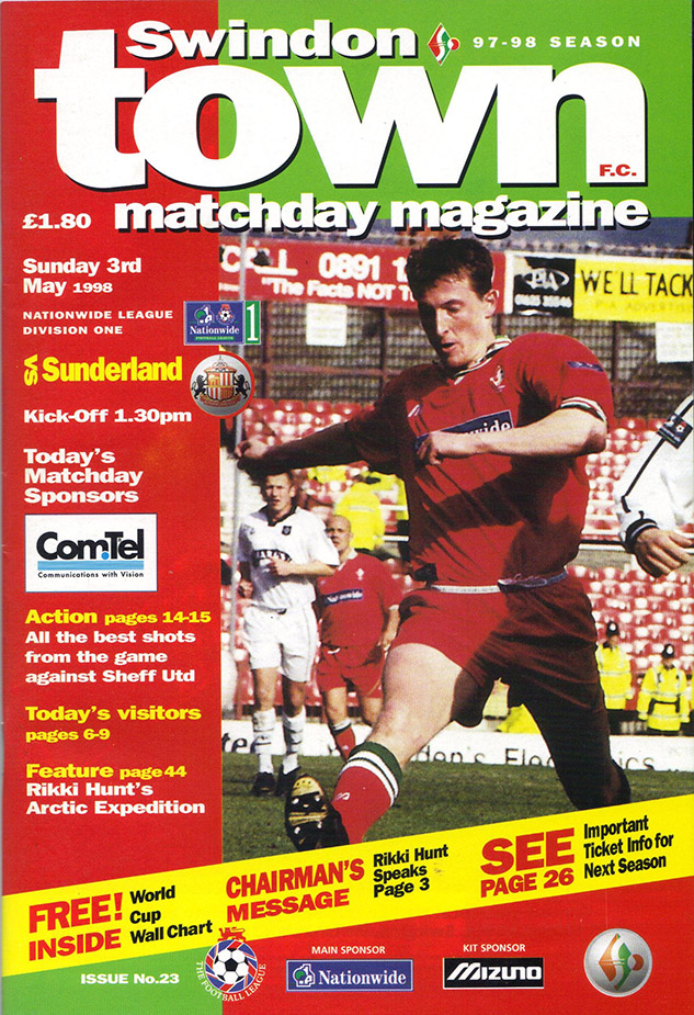 <b>Sunday, May 3, 1998</b><br />vs. Sunderland (Home)
